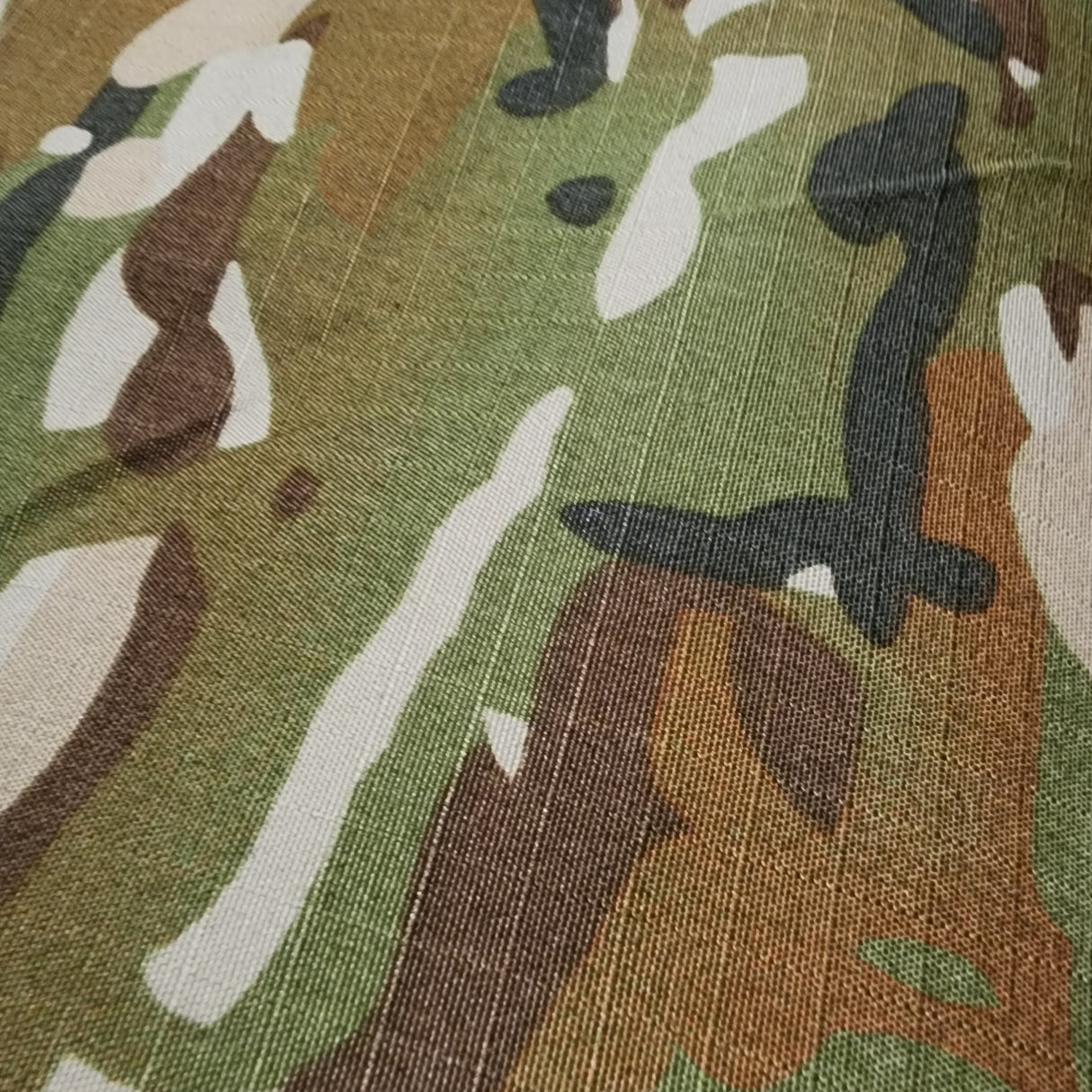 50/50 Nylon/Cotton Australian Multicam Pattern NIR Treated Rip-Stop per Metre