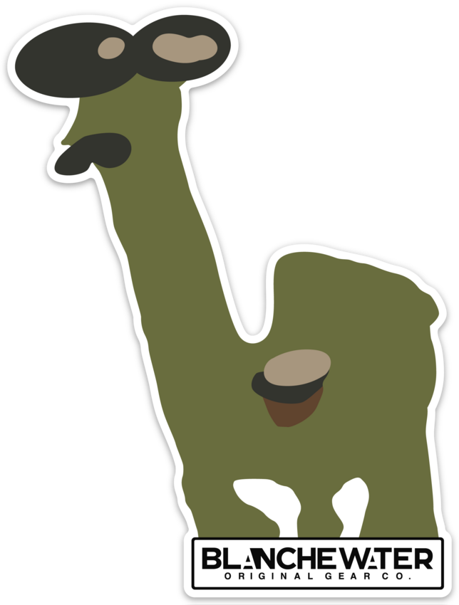 Blanchewater Gear Moustache Camel Sticker