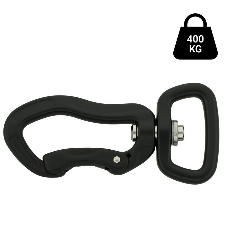 Aluminium Carabiner 71mm/25mm Deluxe - Black