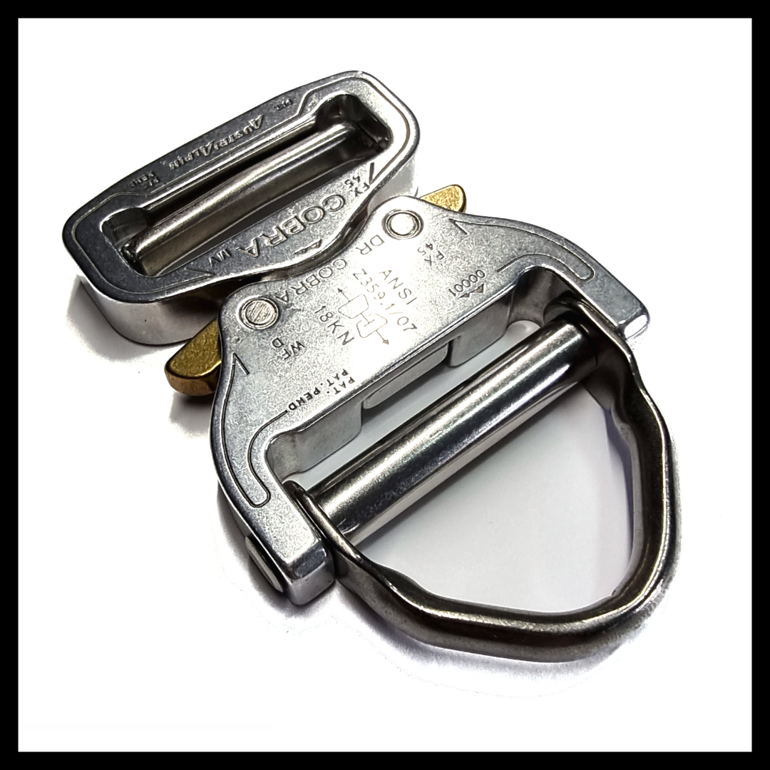 AustriAlpin COBRA 45mm / 1.75" Cobra Buckle Chrome w/D-Ring & XL Clips