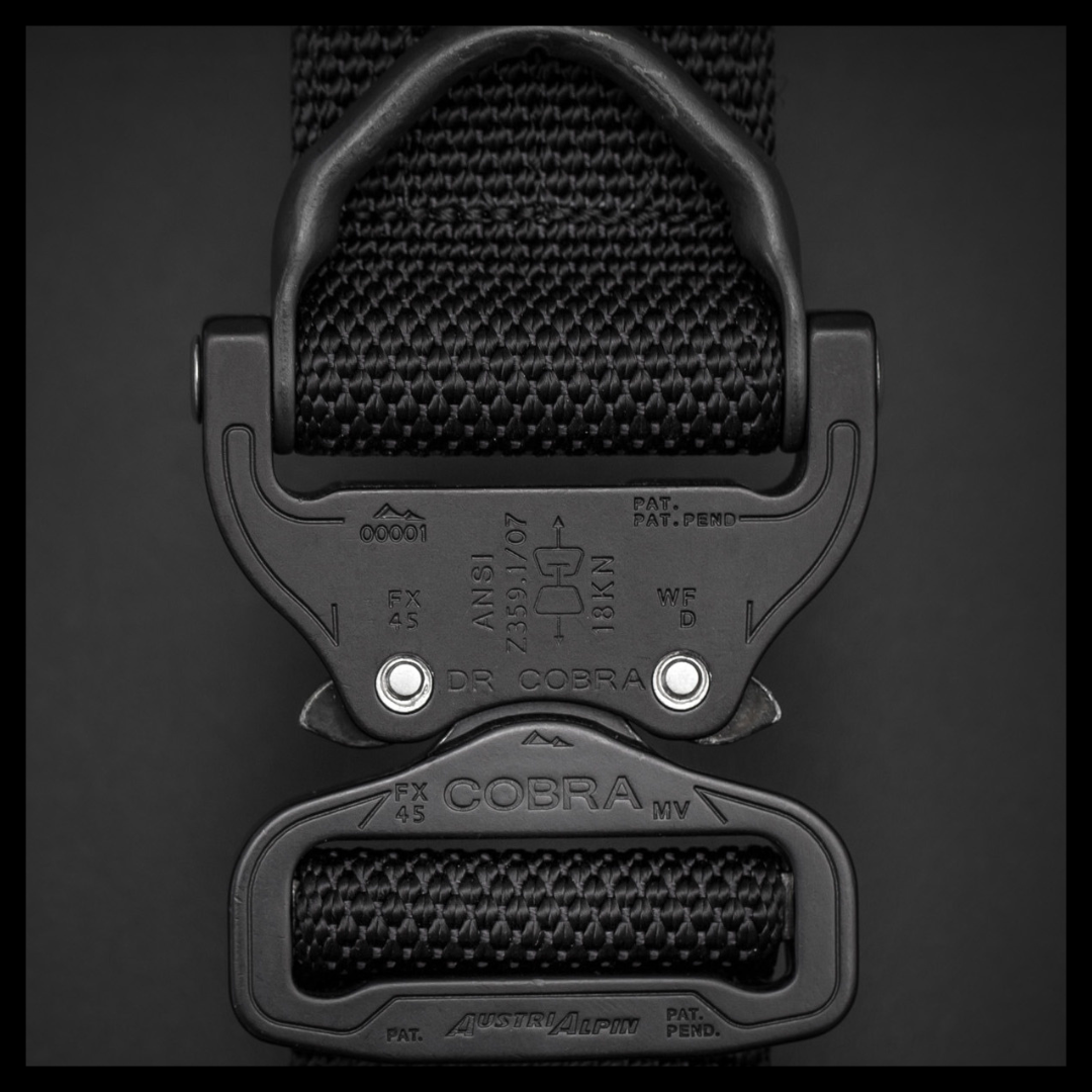 AustriAlpin COBRA 45mm / 1.75" Cobra Buckle Black w/D-Ring & XL Clips