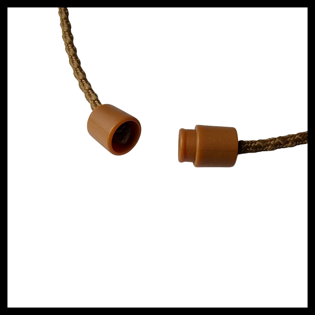 M8Tex Pop Barrel Connector for Lanyard Coyote Brown