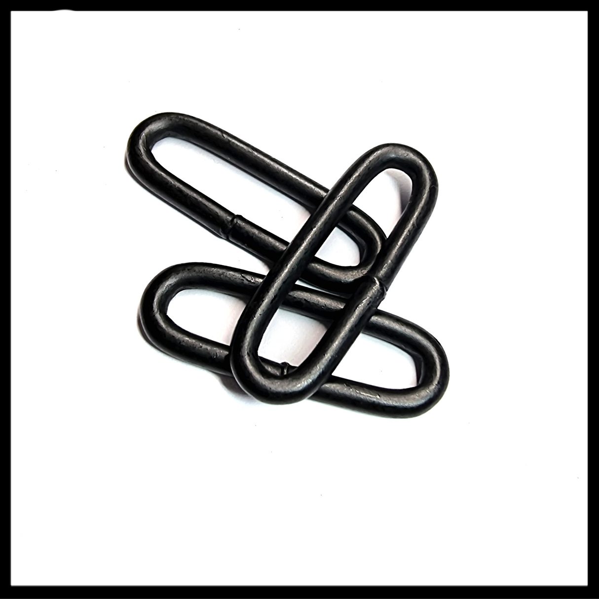 M8Tex Metal 1" Welded Oval Loops Black