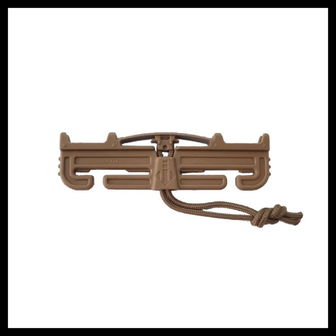 Duraflex Quick Attach Split Bar QR Buckle / Tubes V2 - Double Slot Male Only (Coyote Brown IR)