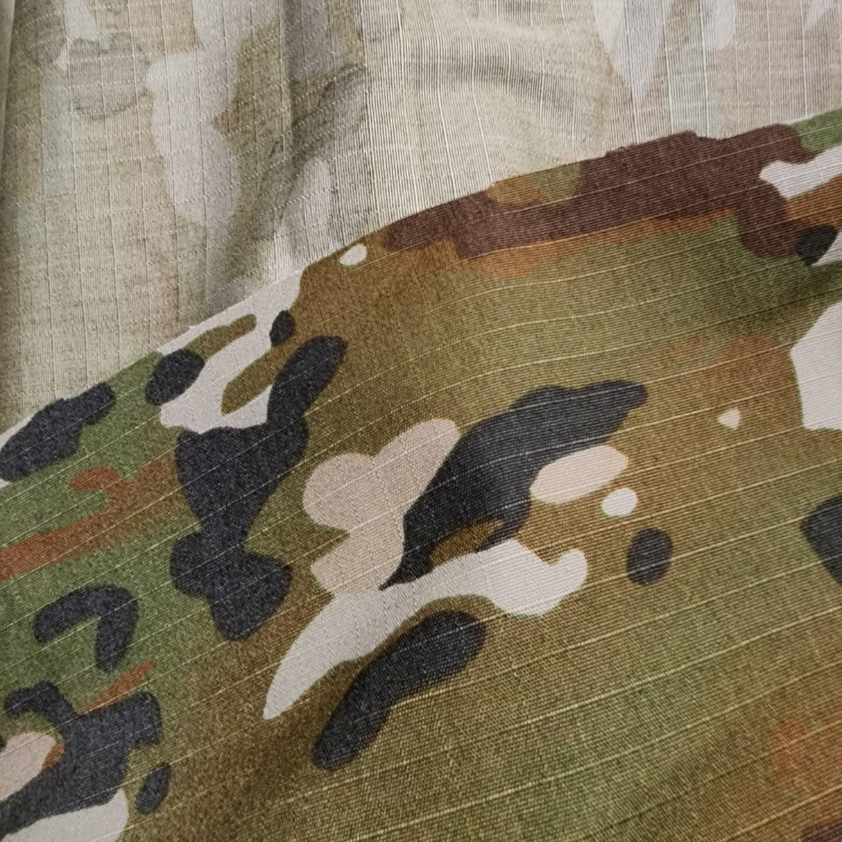 50/50 Nylon/Cotton Australian Multicam Pattern NIR Treated Rip-Stop per Metre