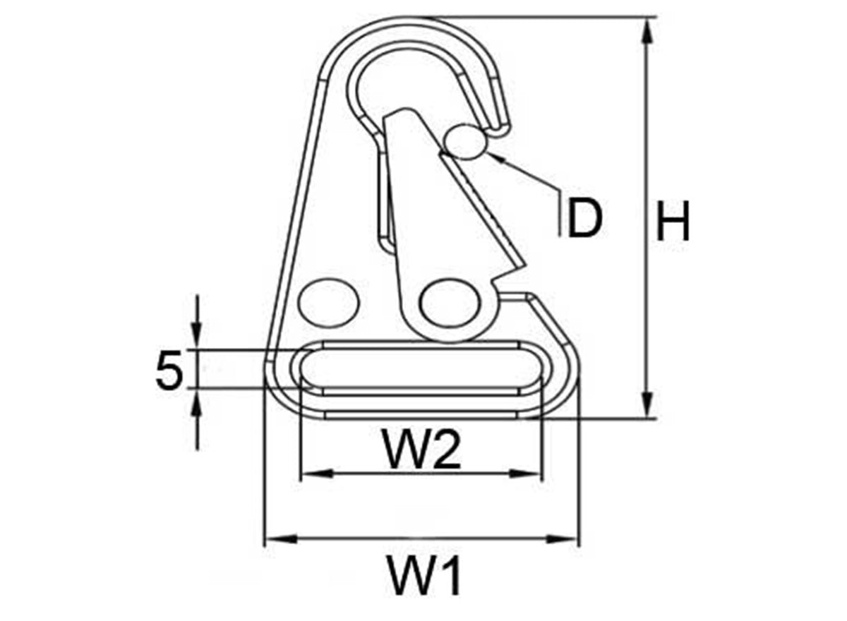 25mm Metal HK Clip / Snap Hook