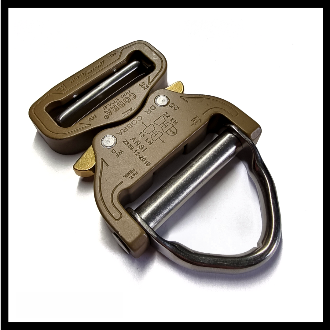 AustriAlpin COBRA 45mm / 1.75 Cobra Buckle Coyote Brown w/D-Ring & XL –  Blanchewater Gear