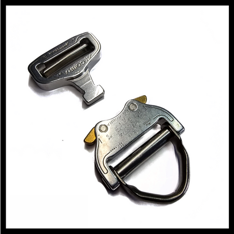 AustriAlpin COBRA 45mm / 1.75" Cobra Buckle Chrome w/D-Ring & XL Clips
