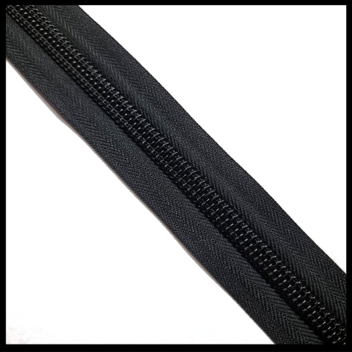 YKK #10 Mil-Spec Continuous Coil Zipper Black per Metre