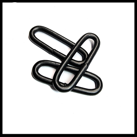 M8Tex Metal 1"  Welded Oval Loops Black