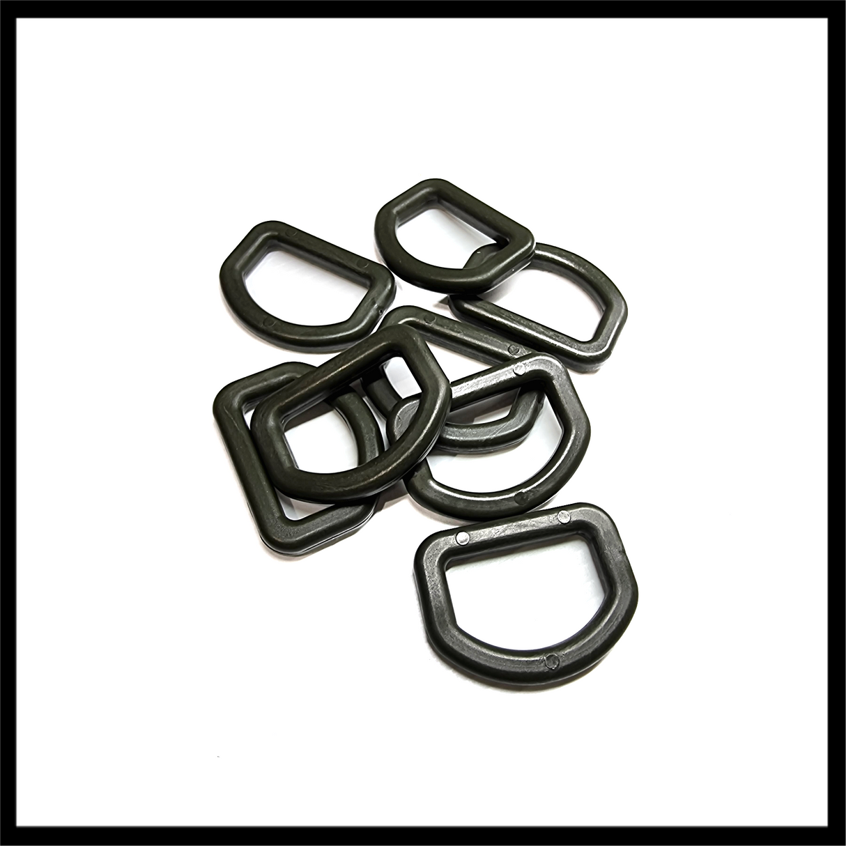 M8Tex 25mm Plastic D-Ring Ranger Green 5pcs