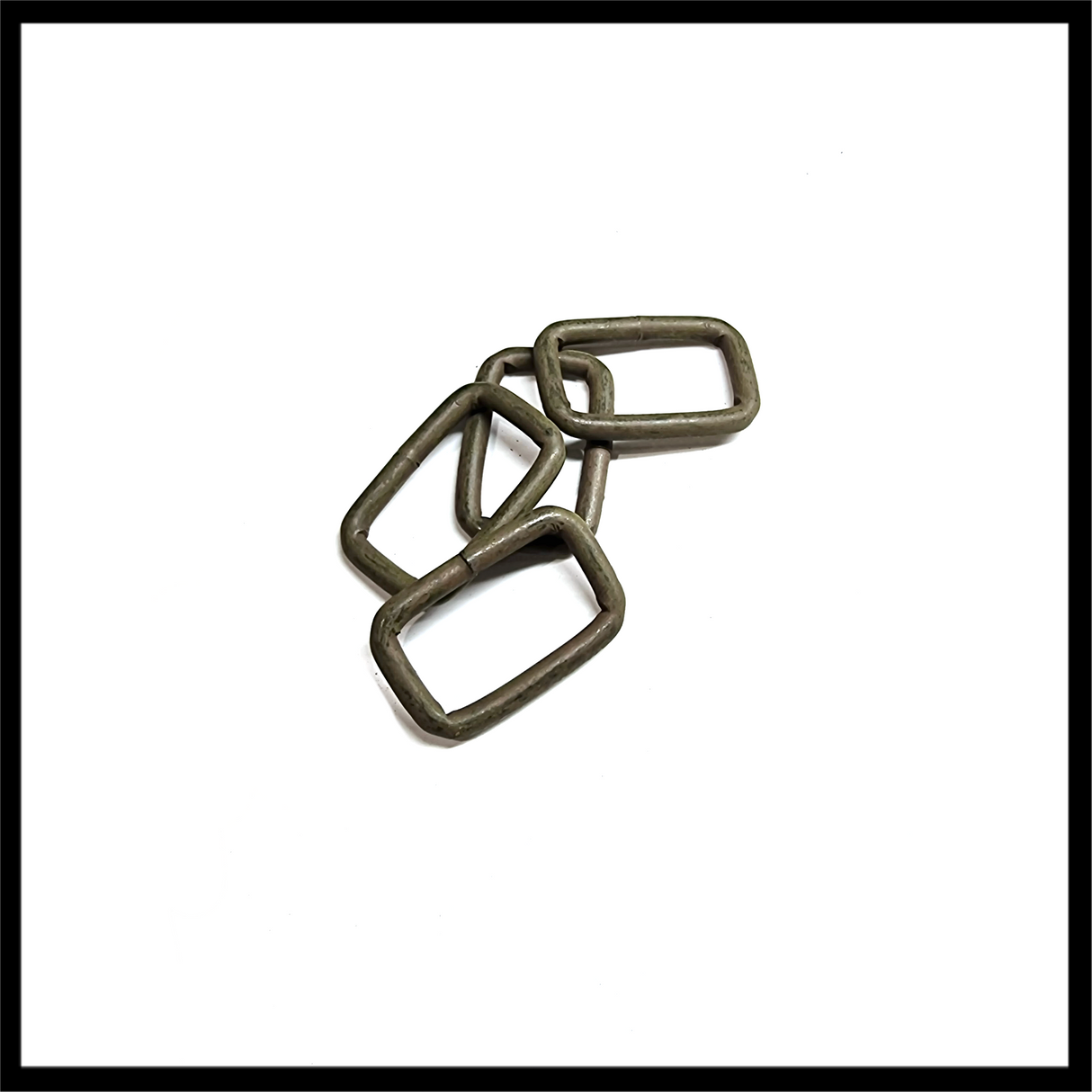 M8Tex Metal Rectangular Loop 25mm x 12.5mm Tan