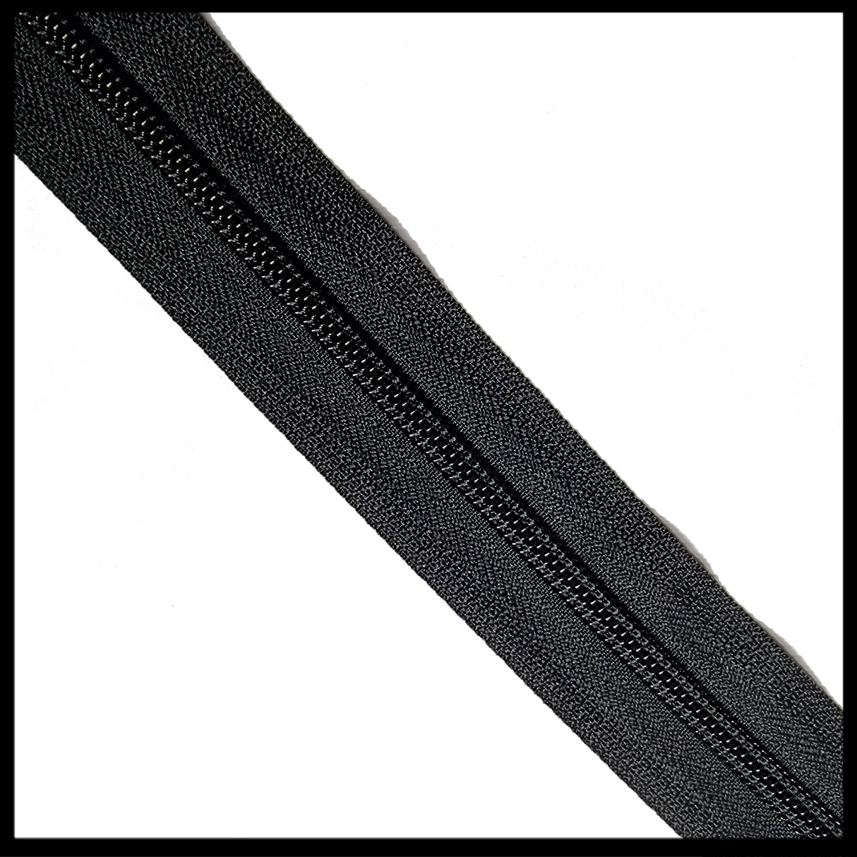 YKK #8 Mil-Spec Continuous Coil Zipper Black per Metre