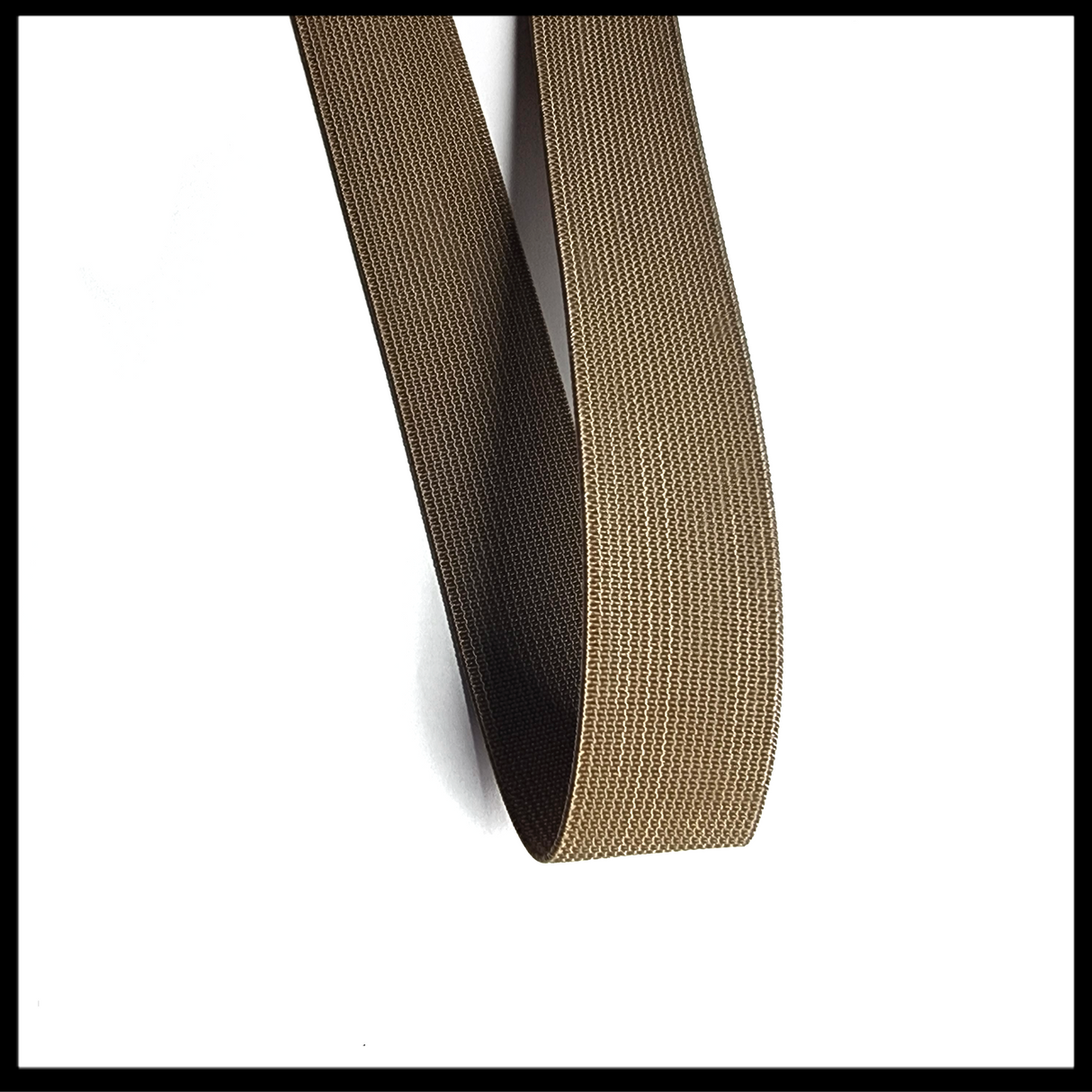 Coyote Brown Elastic 25mm per Metre