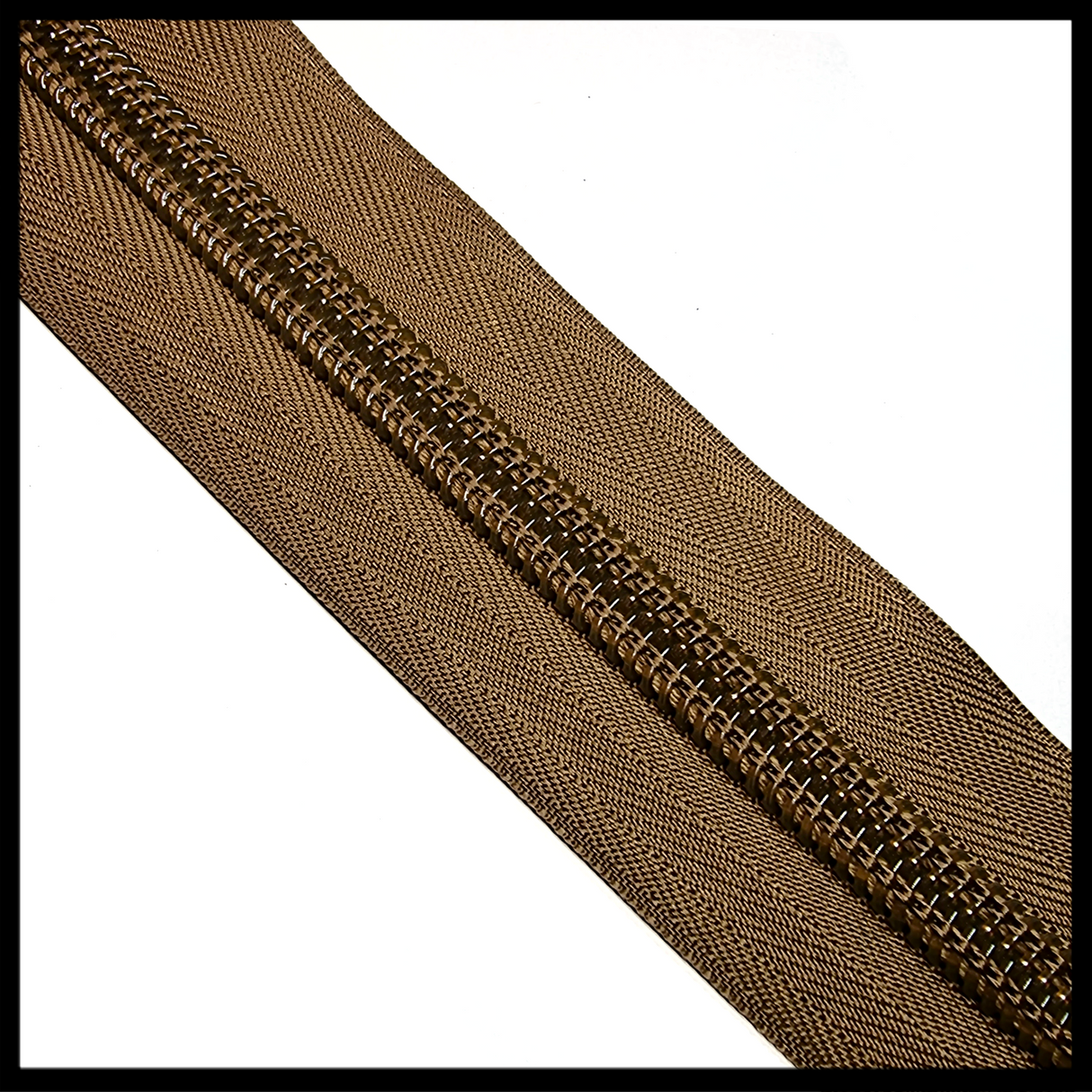 IDEAL #9 3/4" Mil-Spec Continuous Coil Zipper Coyote Brown per Metre